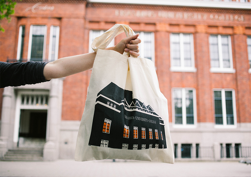 Erasmus University College building illustration by WUUDY